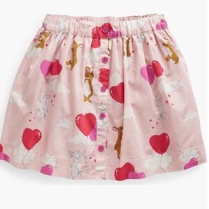 Mini Boden Sz 6-7Y Heart
Print Cotton Skirt